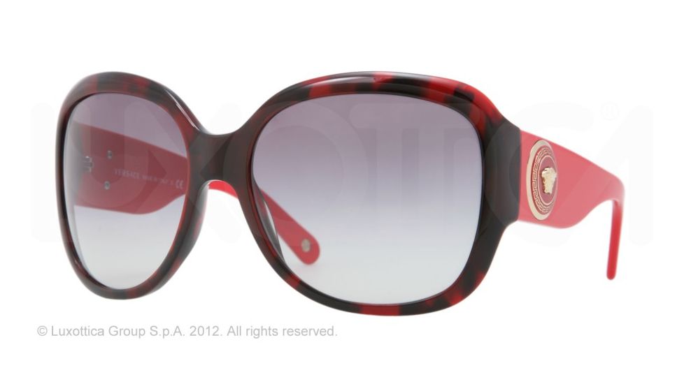 Versace VE4243 Progressive Prescription Sunglasses VE4243-983-11-62 - Lens Diameter 62 mm, Frame Color Red Havana