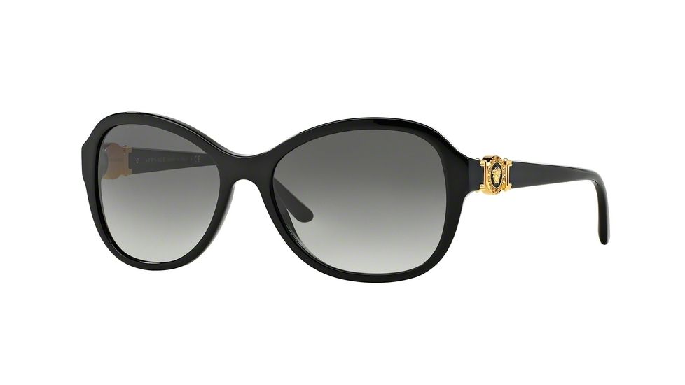 Versace VE4262 Sunglasses GB1/11-57 - Black Frame, Gray Gradient Lenses