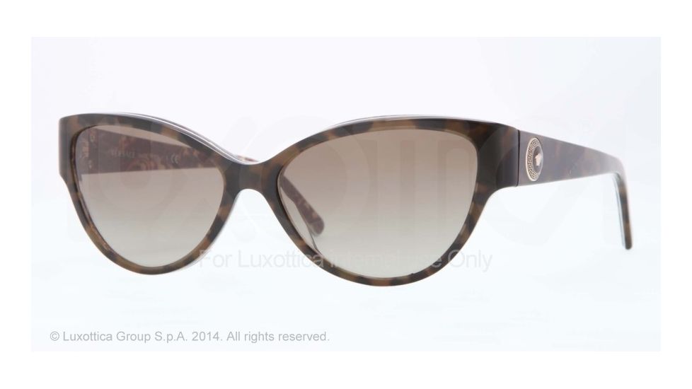 Versace VE4263 Progressive Prescription Sunglasses VE4263-508313-57 - Lens Diameter 57 mm, Frame Color Havana/baroque