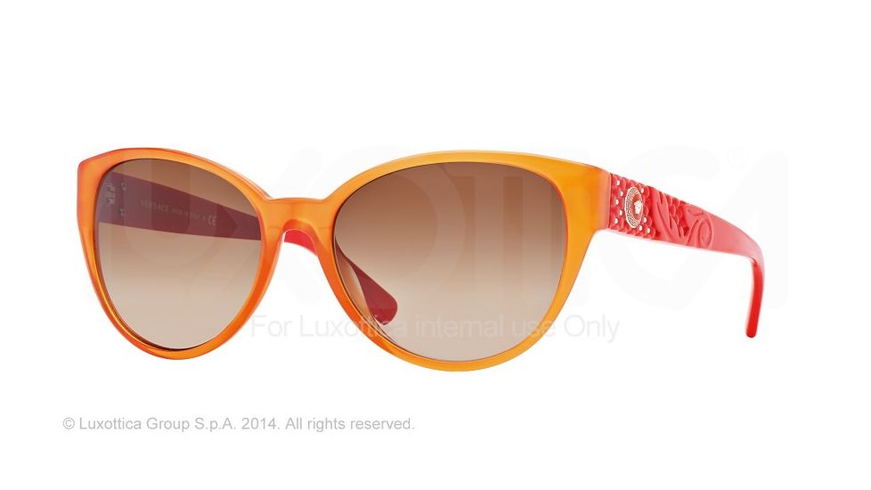 Versace VE4272 Progressive Prescription Sunglasses VE4272-510013-58 - Lens Diameter 58 mm, Frame Color Opal Orange