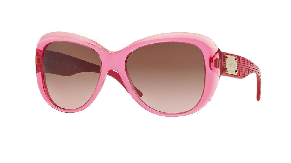 Versace VE4285 Progressive Prescription Sunglasses VE4285-512114-57 - Lens Diameter 57 mm, Frame Color Transparent Fuxia