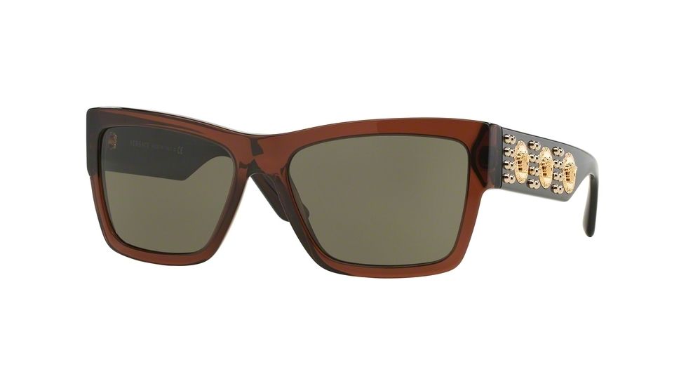 Versace VE4289 Progressive Prescription Sunglasses VE4289-513073-58 - Lens Diameter 58 mm, Frame Color Transparent Brown
