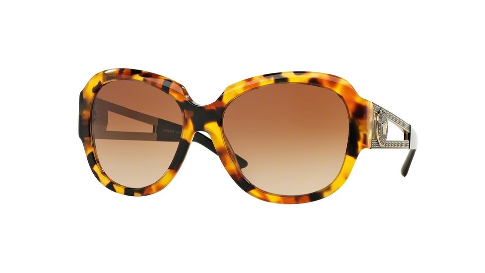 Versace VE4304A Sunglasses 511913-57 - Havana Frame, Brown Gradient Lenses