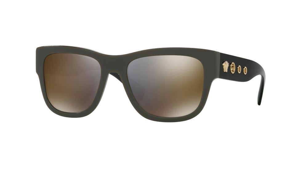 Versace VE4319 Progressive Prescription Sunglasses VE4319-51934T-56 - Lens Diameter 56 mm, Frame Color Green