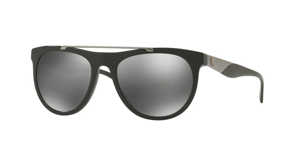 Versace VE4347 Single Vision Prescription Sunglasses VE4347-GB1-6G-56 - Lens Diameter 56 mm, Frame Color Black