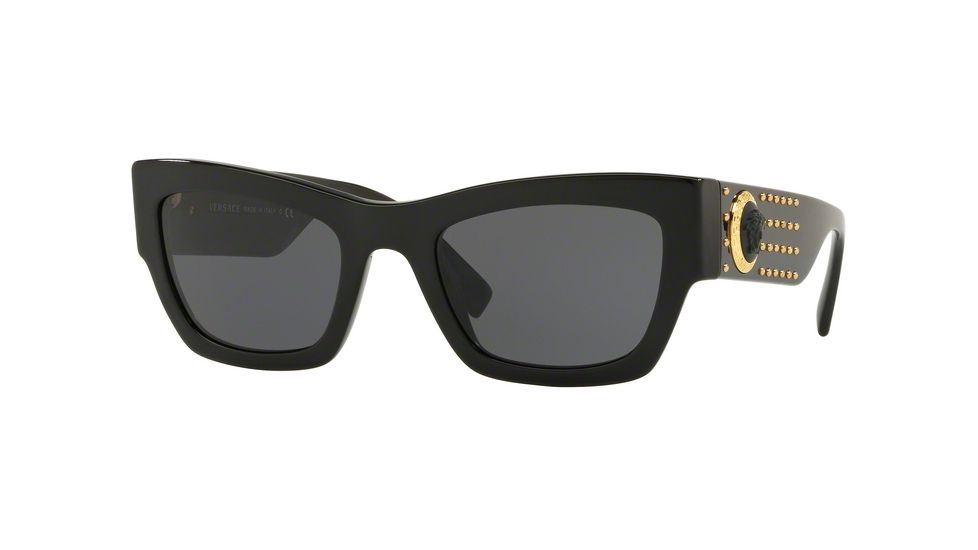 Versace VE4358 Sunglasses 529587-52 - Black Frame, Grey Lenses