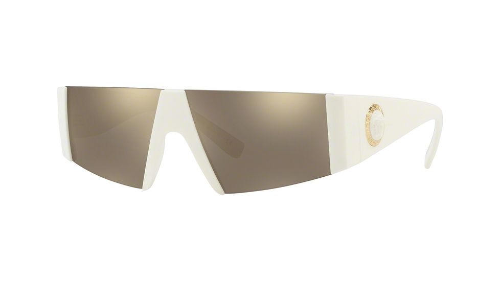 Versace VE4360 Sunglasses 401/5A-36 - White Frame, Light Brown Mirror Gold Lenses
