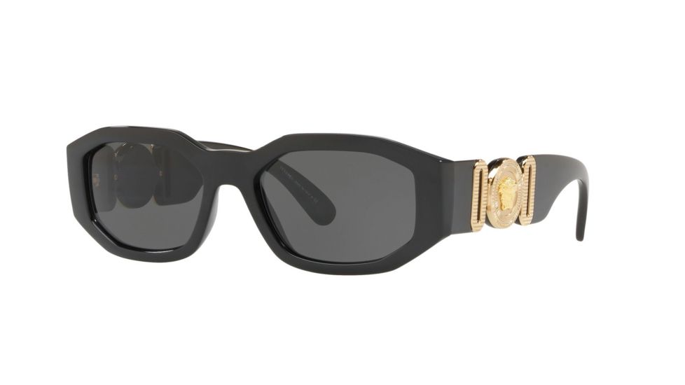 Versace VE4361 Bifocal Prescription Sunglasses, 53mm, Black, VE4361-GB1-87-53-BI