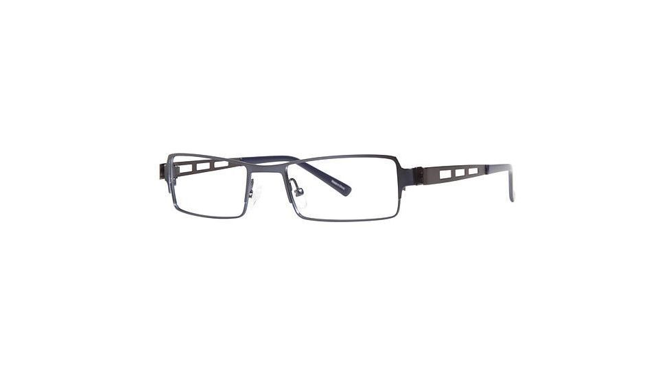 Visions 193 Progressive Prescription Eyeglasses - Frame Navy/Pewter, Size 50/18mm VIVISION19303