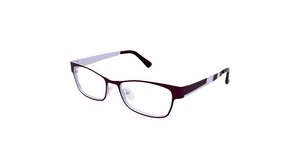 Visions 206 Bifocal Prescription Eyeglasses - Frame Matte Magenta / Pale Pink, Size 54/16mm VIVISION20602