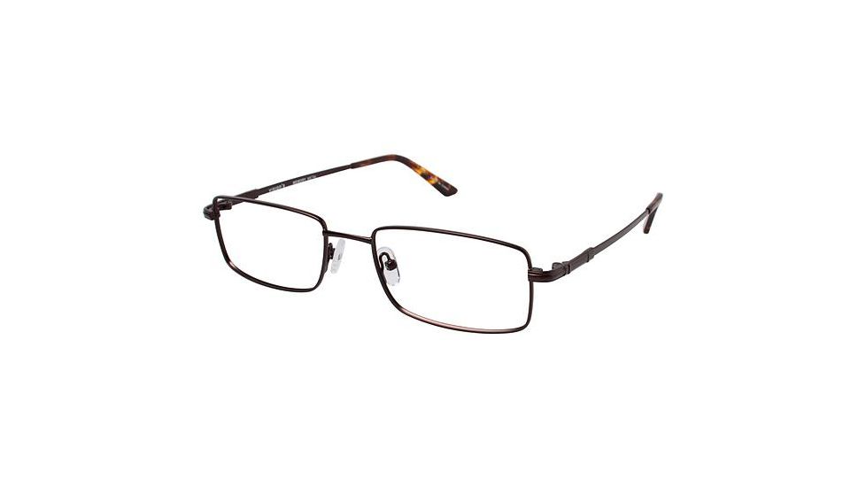 Visions 215 Bifocal Prescription Eyeglasses - Frame MATTE BROWN, Size 53/18mm VIVISION21503