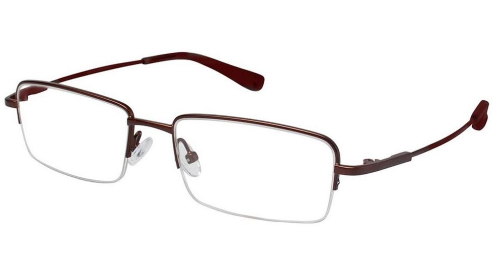 Visions 217 Single Vision Prescription Eyeglasses - Frame BROWN VIVISION21701