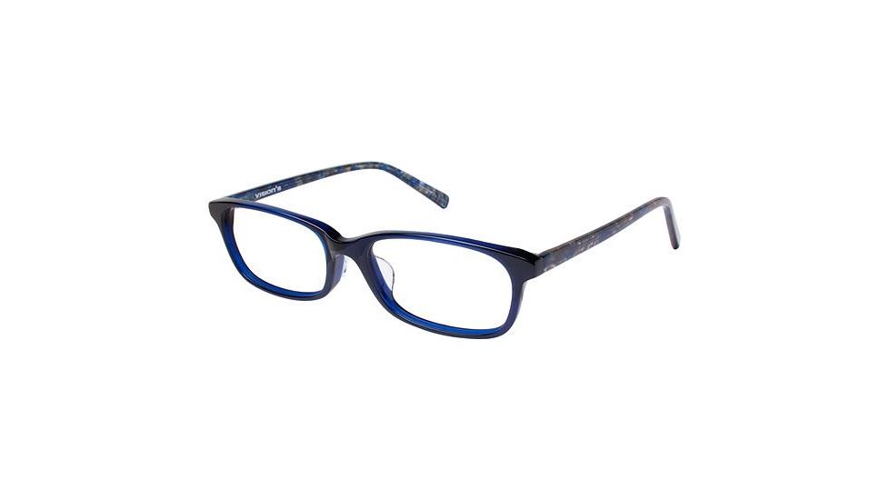Visions 220A Single Vision Prescription Eyeglasses - Frame NAVY BLUE, Size 55/17mm VIVISION220A03