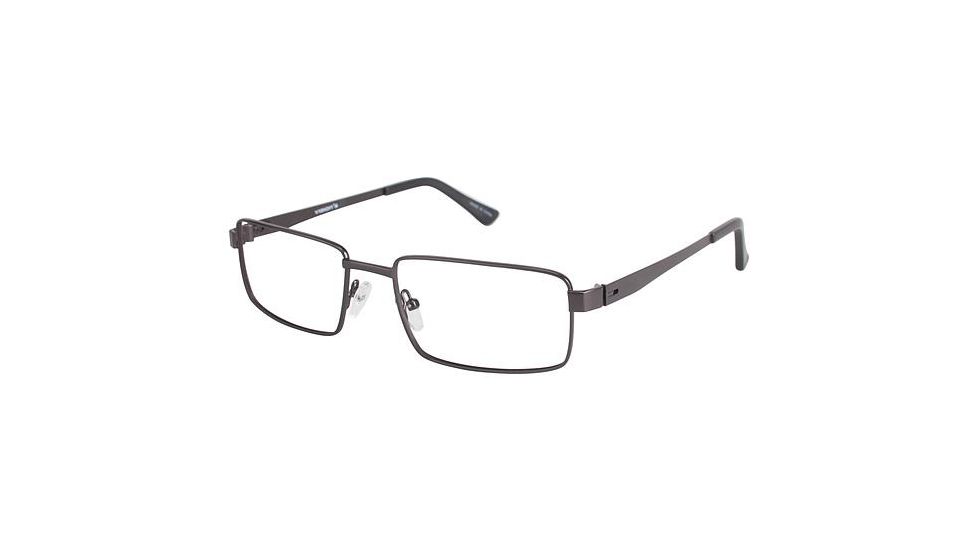 Visions 230 Bifocal Prescription Eyeglasses - Frame MATTE GUNMETAL, Size 55/19mm VIVISION23001
