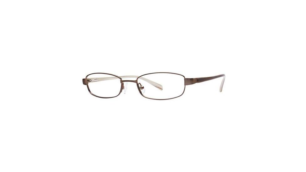 Visions 143 Single Vision Prescription Eyeglasses - Frame BROWN/PEARL, Size 48/17mm VIVISION14303