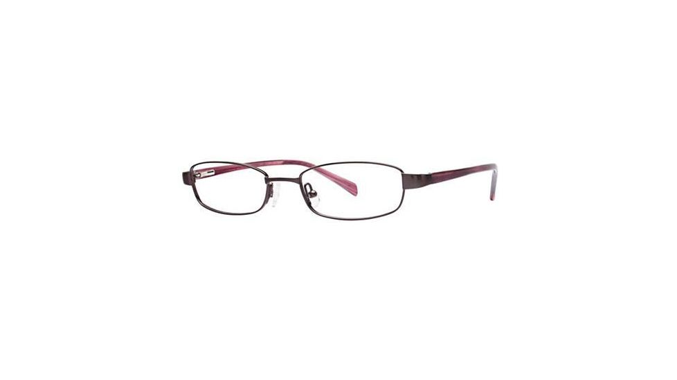 Visions 143 Single Vision Prescription Eyeglasses - Frame BURGUNDY/PEARL, Size 48/17mm VIVISION14302