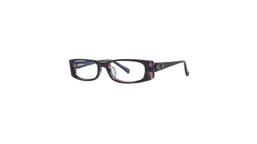 Visions 172 Single Vision Prescription Eyeglasses - Frame Black/Purple, Size 50/16mm VIVISION17201