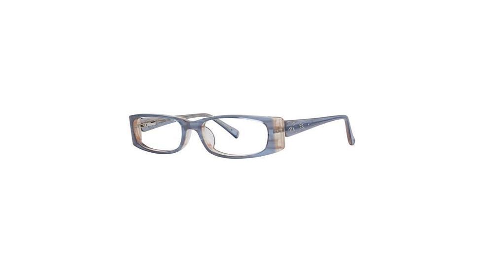 Visions 172 Single Vision Prescription Eyeglasses - Frame Blue/Silver, Size 50/16mm VIVISION17203