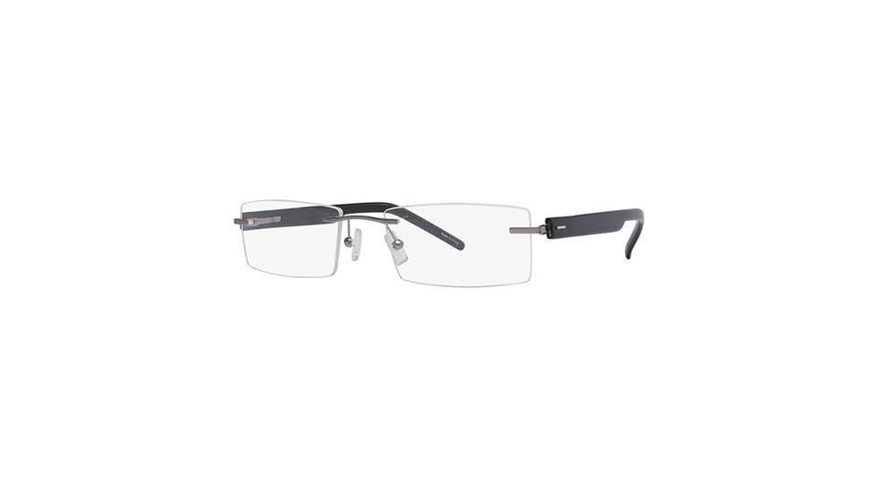 Visions 175 Eyeglass Frames - Frame Matte Silver/Black, Size 53/18mm VIVISION17503