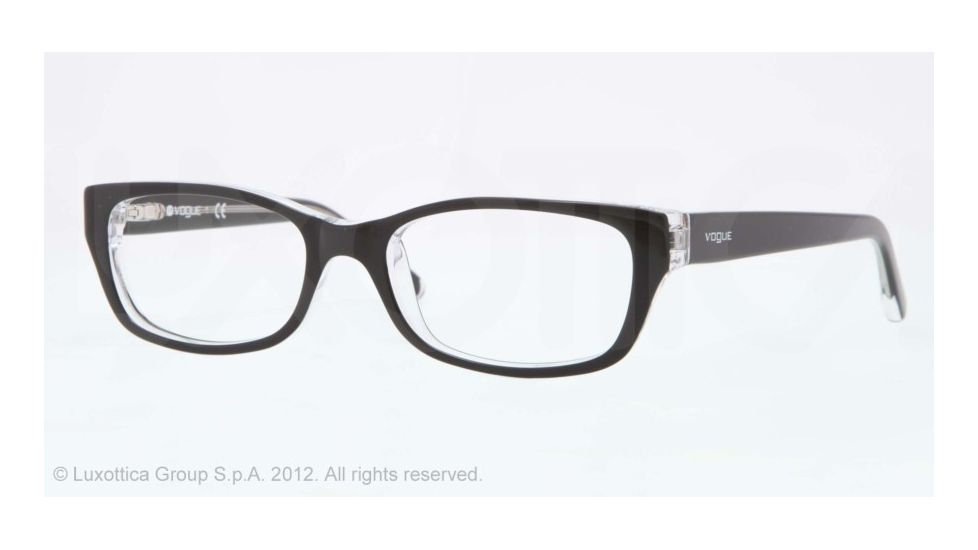 Vogue BABY 83 VO2811 Eyeglass Frames W827-45 - Top Black/transparent Frame, Demo Lens Lenses