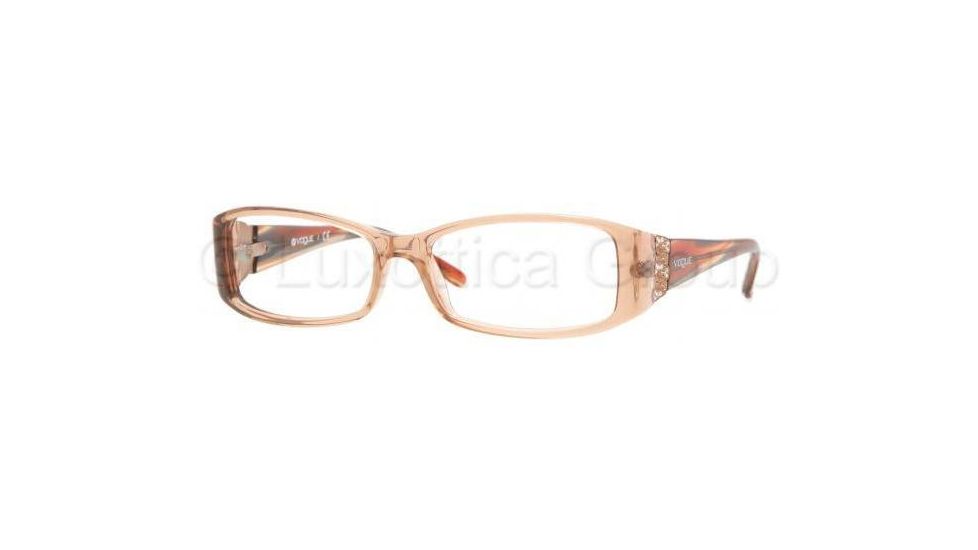 Vogue Eyeglasses VO2595B with No-Line Progressive Rx Prescription Lenses W971-5015 - Brown Transparent 
