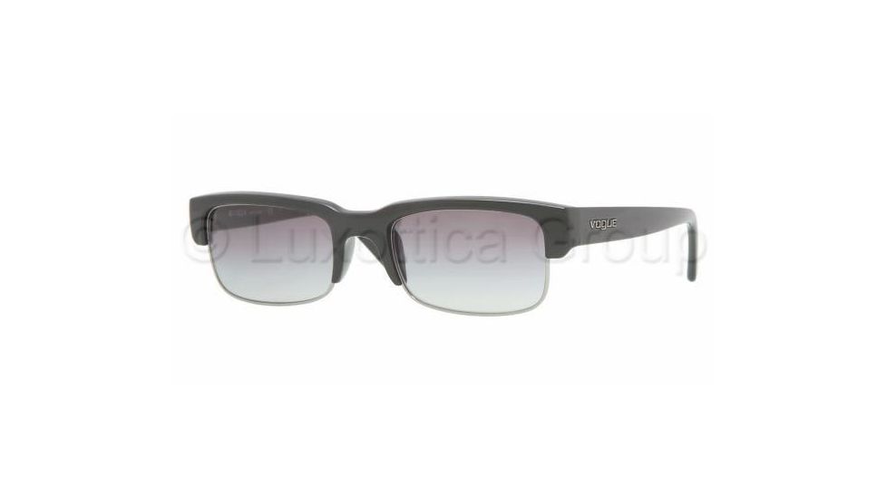 Vogue VO2622S Bifocal Sunglasses, Black/silver Frame / 53 mm Prescription Lenses, 174111 5320