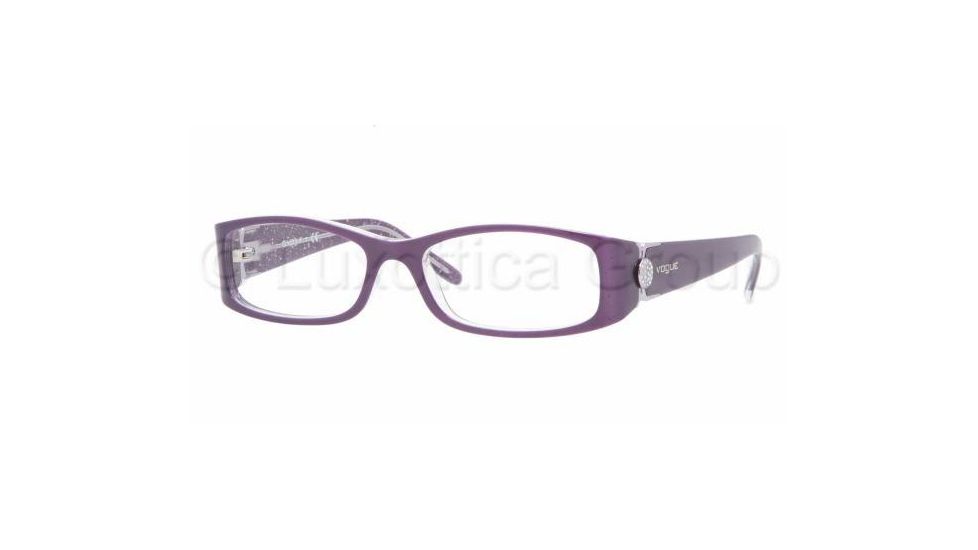 Vogue VO2634B Progressive Eyeglasses Top Violet-Transparent Glitter Frame / 50 mm Prescription Lenses, 1669-5016