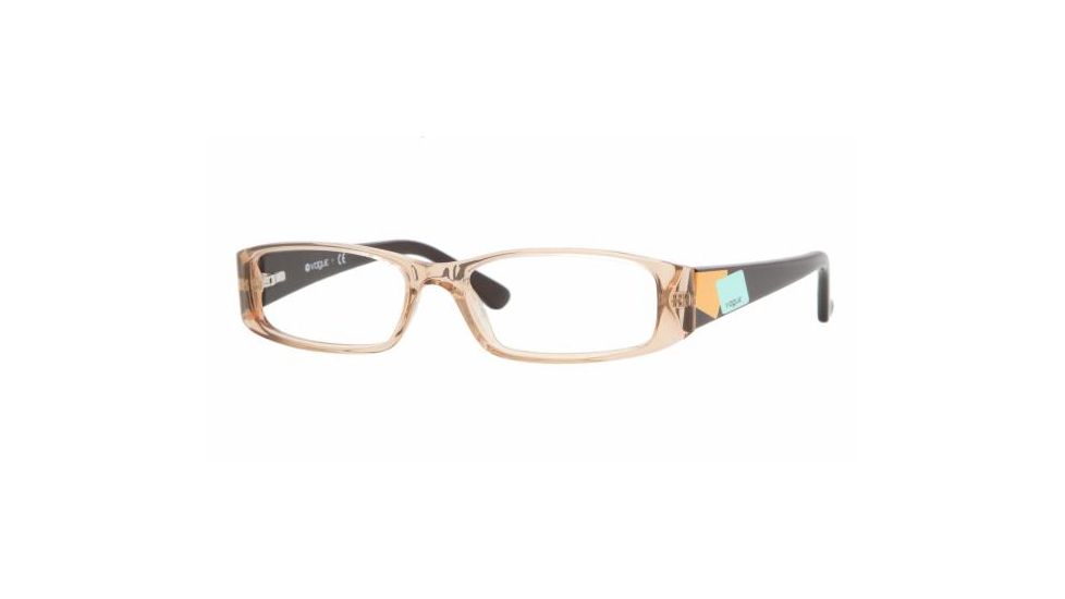 Vogue VO2646 Progressive Eyeglasses, Brown Transparent Demo Lens Frame / 49 mm Prescription Lenses, W971-4915