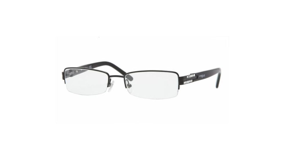 Vogue VO 3694B Eyeglasses Styles Gloss Black Frame w/Non-Rx 52 mm Diameter Lenses, 352-5217