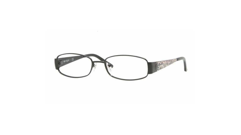 Vogue VO3745B SV Prescription Eyeglasses, Gloss Black Demo Lens Frame / 51 mm Prescription Lenses, 352-5116