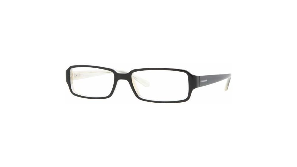 Vogue VO2666A Single Vision Prescription Eyewear 1345 -5216 - Black Top On Horn Beig 