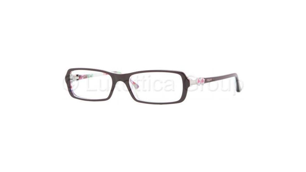 Vogue VO2673 Eyeglass Frames 1882-5016 - Top Plum/Flowers Trans 