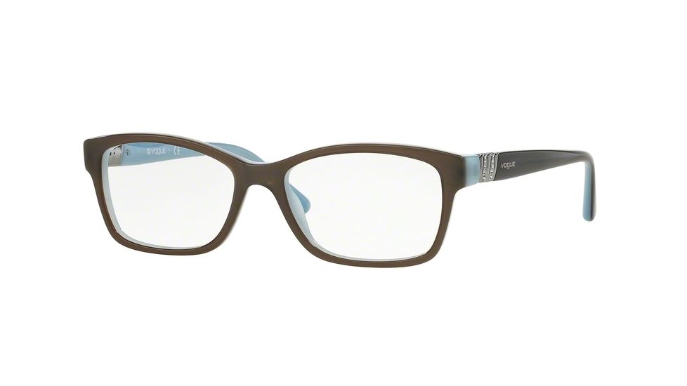 Vogue VO2765B Progressive Prescription Eyeglasses 2322-53 - Mud Green/opal Azure Frame