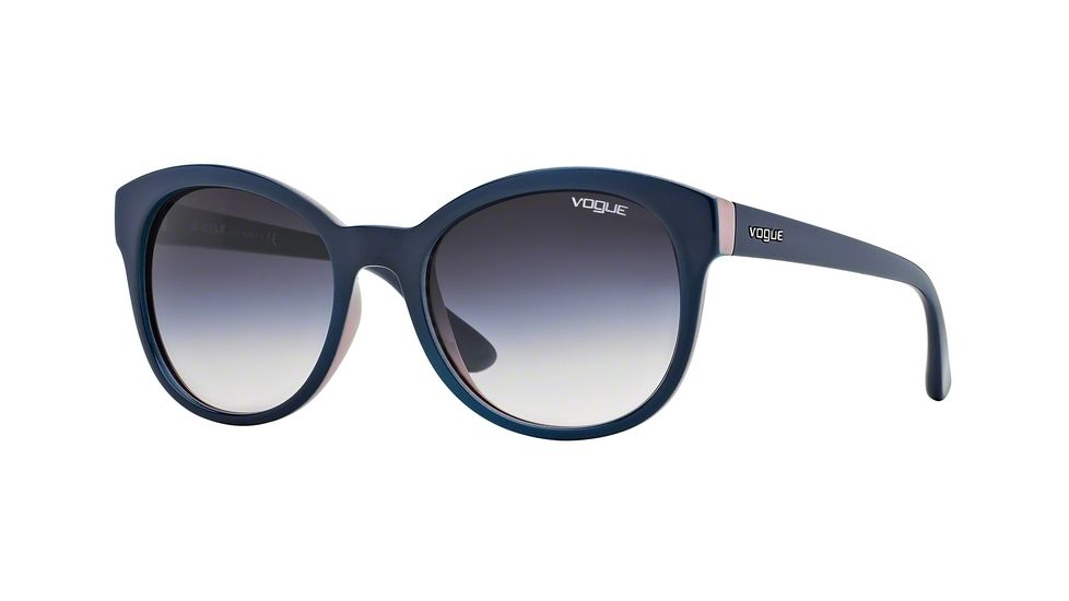 Vogue VO2795S Sunglasses 204236-53 - Top Blue/Antique Pink Frame, Gray Gradient Lenses