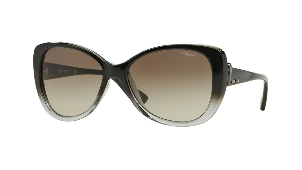 Vogue VO2819S Progressive Prescription Sunglasses VO2819S-18808E-58 - Lens Diameter 58 mm, Frame Color Top Black Grad Grey Transp