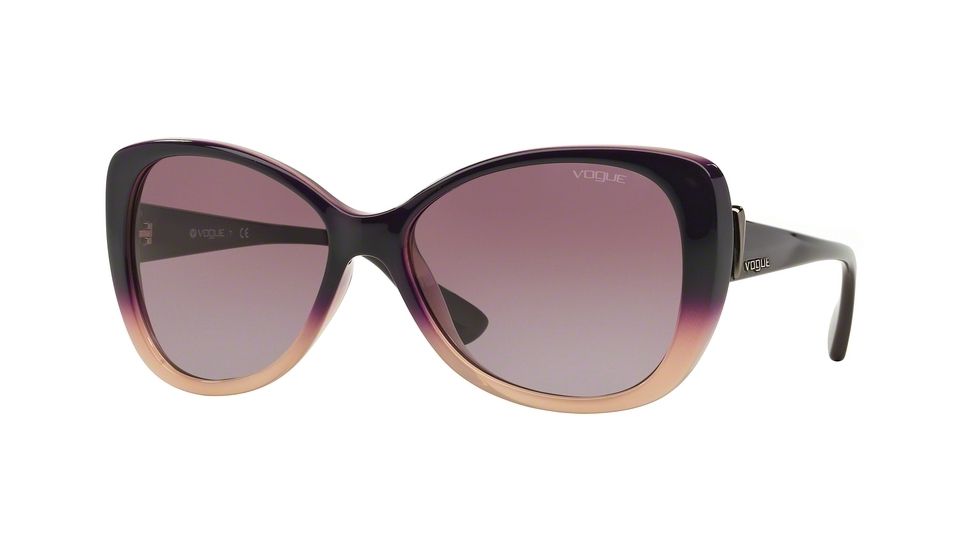 Vogue VO2819S Progressive Prescription Sunglasses VO2819S-23478H-58 - Lens Diameter 58 mm, Frame Color Top Violet Grad Opal Powder