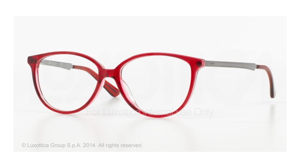 Vogue VO2866 Progressive Prescription Eyeglasses 2269-55 - Top Tr Bordeaux/Tr Pink Frame
