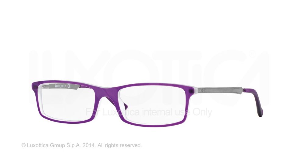 Vogue VO2867 Single Vision Prescription Eyeglasses 2170S-52 - Top Matte Violet Transp Frame