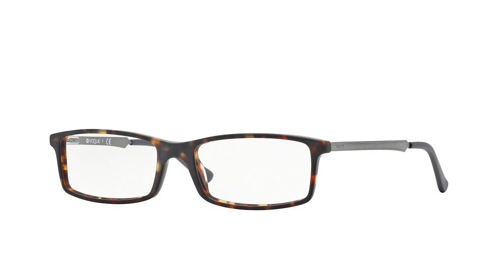Vogue VO2867 Single Vision Prescription Eyeglasses W656S-52 - Matte Dark Havana Frame