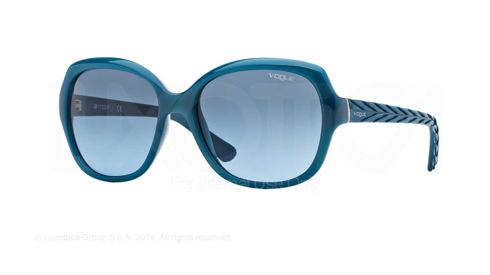 Vogue VO2871S Single Vision Prescription Sunglasses VO2871S-21568F-56 - Lens Diameter 56 mm, Frame Color Opal Turquoise