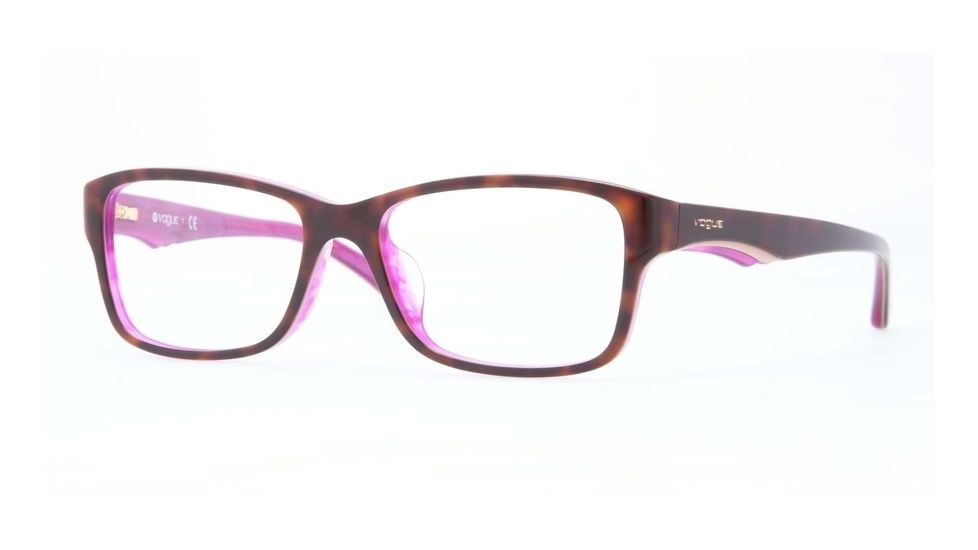 Vogue VO2883F Single Vision Prescription Eyeglasses 2019-53 - Dark Havana/lilac/violet Frame