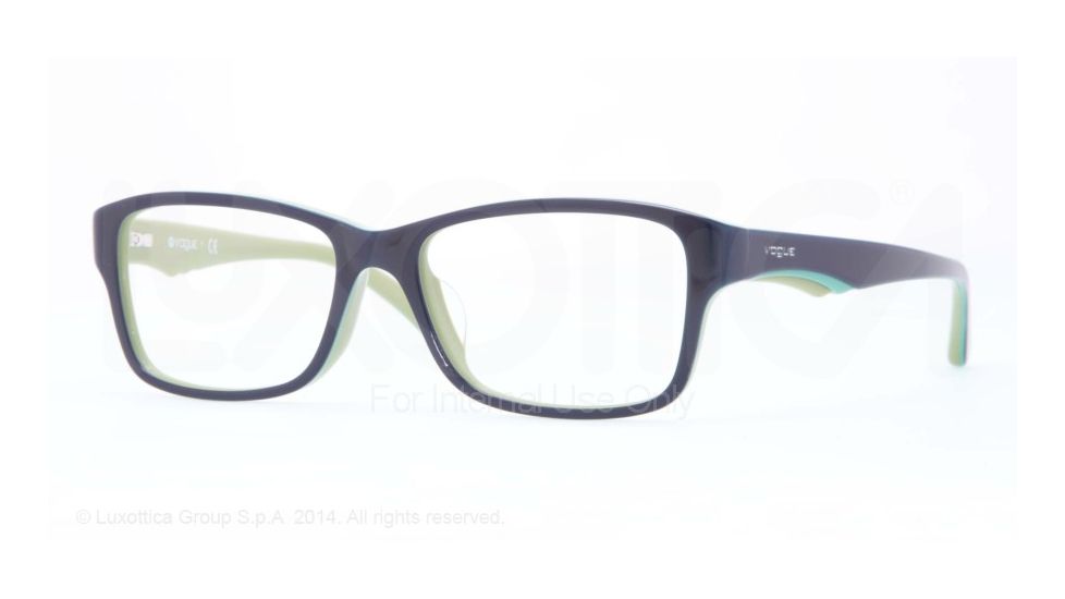 Vogue VO2883F Single Vision Prescription Eyeglasses 2229-53 - Top Blue/green/mustard Frame
