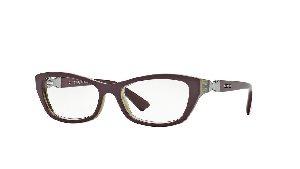 Vogue VO2890 Bifocal Prescription Eyeglasses 2231-51 - Top Bordeaux/olive Green Tr Frame