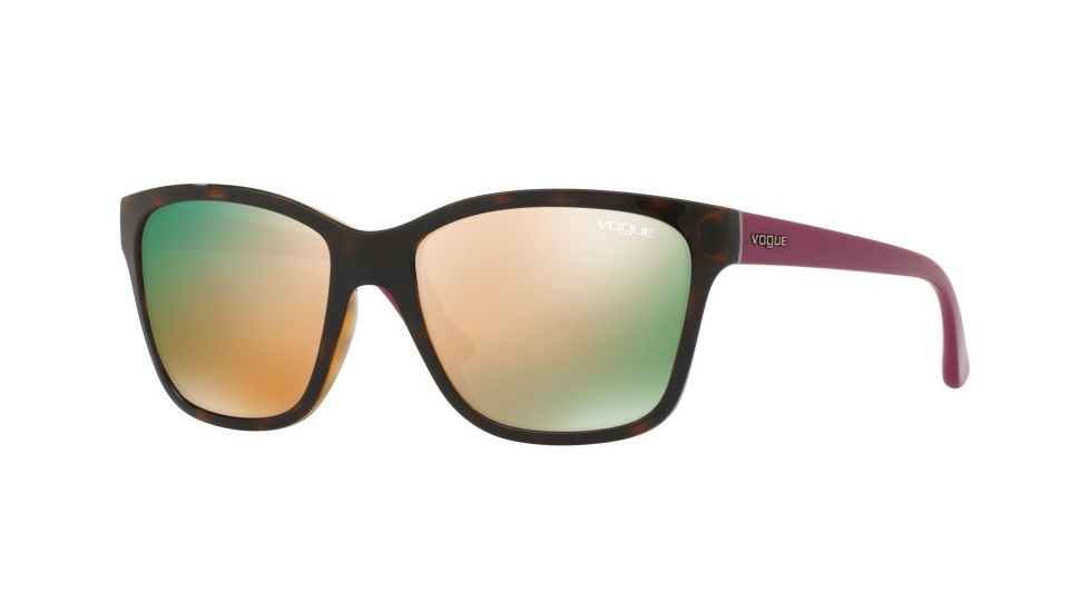 Vogue VO2896S Progressive Prescription Sunglasses VO2896S-W6565R-54 - Lens Diameter 54 mm, Frame Color Dark Havana