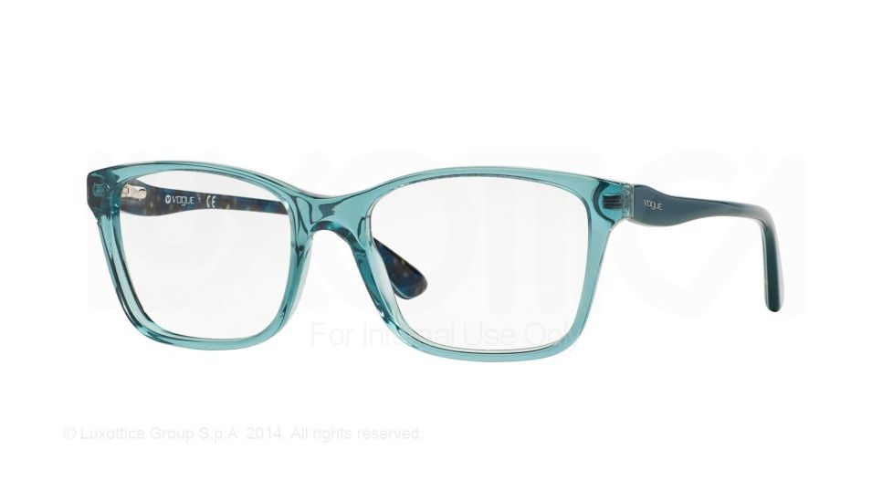 Vogue VO2907 Single Vision Prescription Eyeglasses 2256-52 - Transparent Petroleum Green Frame