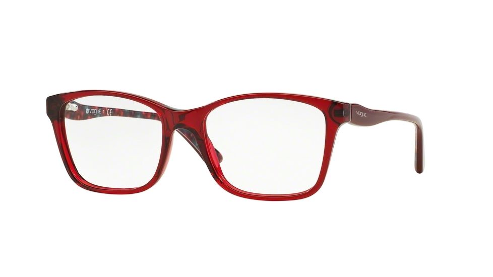 Vogue VO2907 Single Vision Prescription Eyeglasses 2257-52 - Transparent Bordeaux Frame