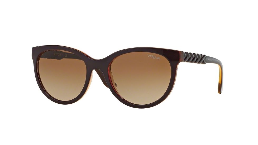 Vogue VO2915S Sunglasses 228713-53 - Top Purple/yellow Transparent Frame, Brown Gradient Lenses