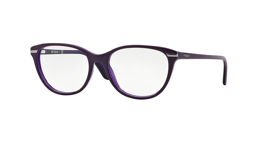 Vogue VO2937 Single Vision Prescription Eyeglasses 2277-53 - Dk Violet/Lilac/Violet Tr Frame