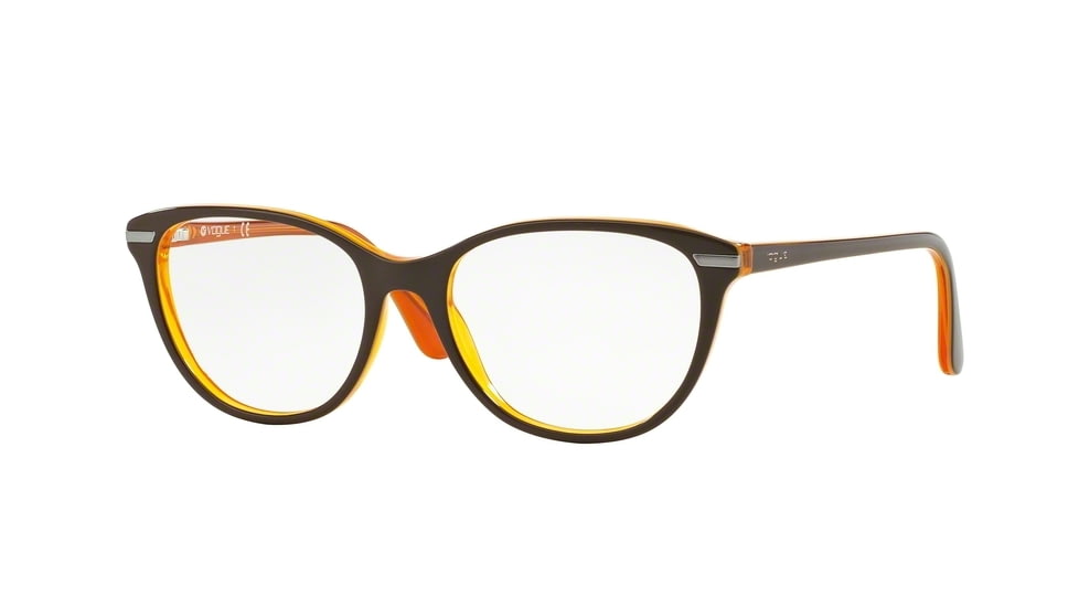 Vogue VO2937 Single Vision Prescription Eyeglasses 2279-53 - Brown/Yellow/Orange Tr Frame