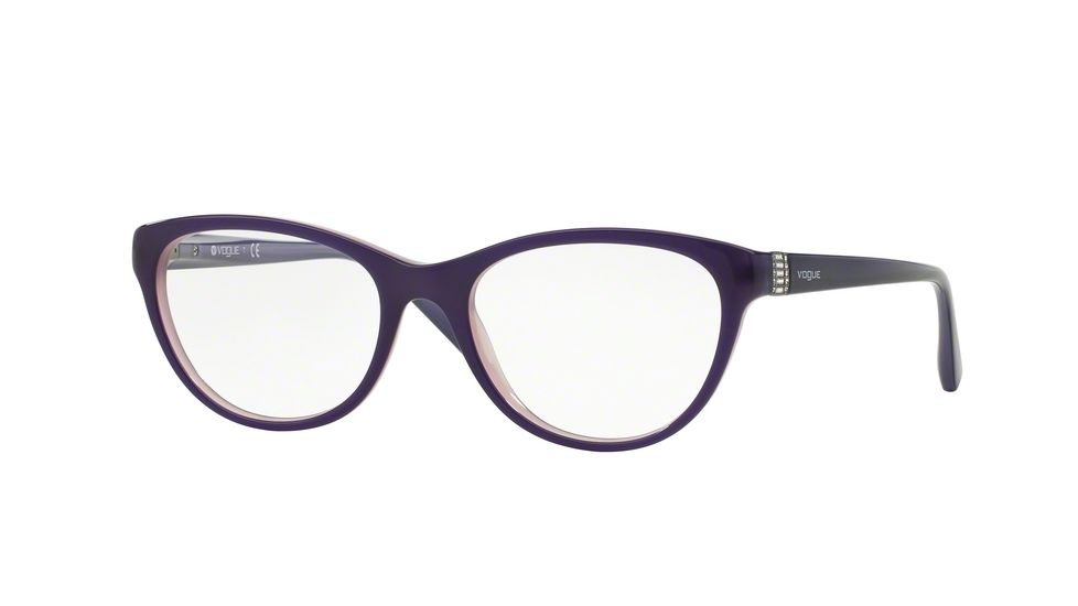 Vogue VO2938B Progressive Prescription Eyeglasses 1312-52 - Top Dark Violet/Opal Lilac Frame